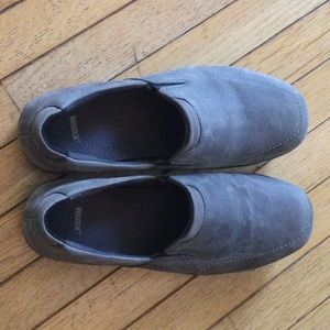 WORX Red Wing Shoes Gray Slip On Work Shoes Steel Toe 9